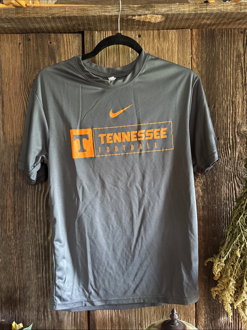 Nike Gray Tennessee Football Short Sleeve Tee with Orange Logo